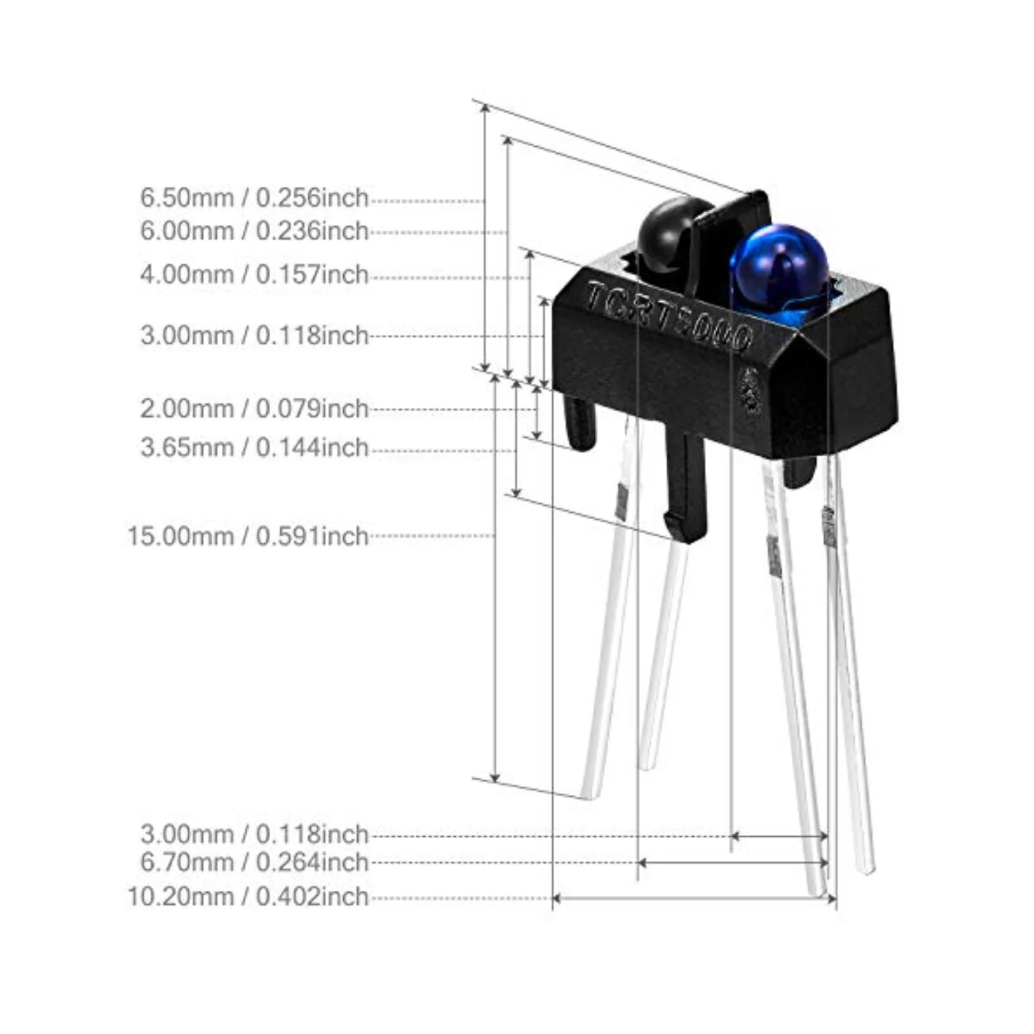 TCRT5000 Reflective Photoelectric Switch Reflective IR Sensor For Proximity Detection Object Detection Switch Module - RS1469 - Image 4